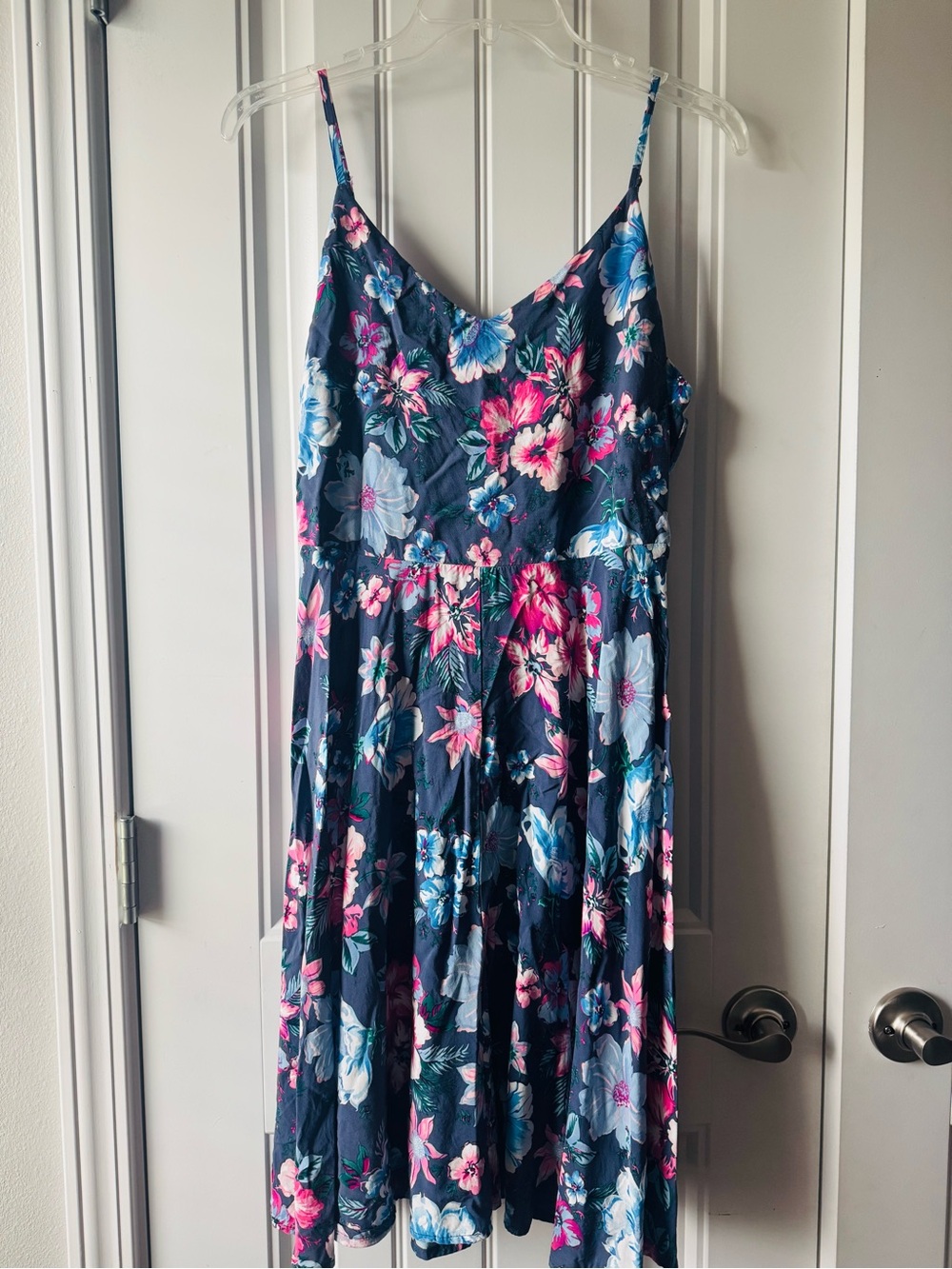 GAP Navy Dress with Pink and Light Blue Floral Print